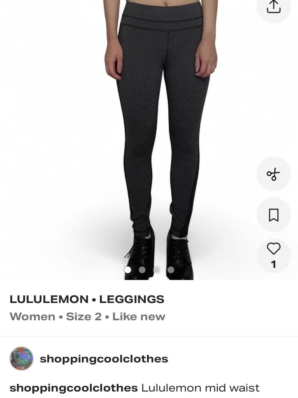 Lululemon athletica Charcoal Gray and Stripes Seam-Detail Leggings
